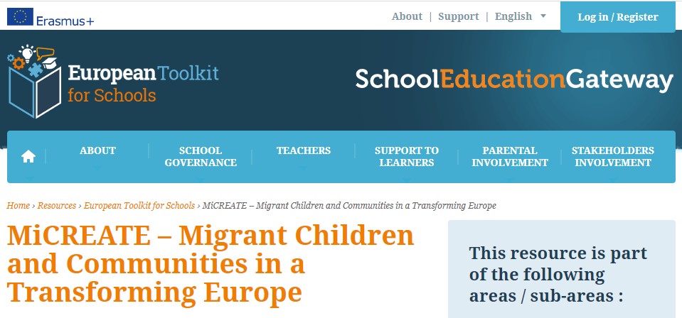 MiCREATE interactive tools are now part of the European Toolkit for Schools